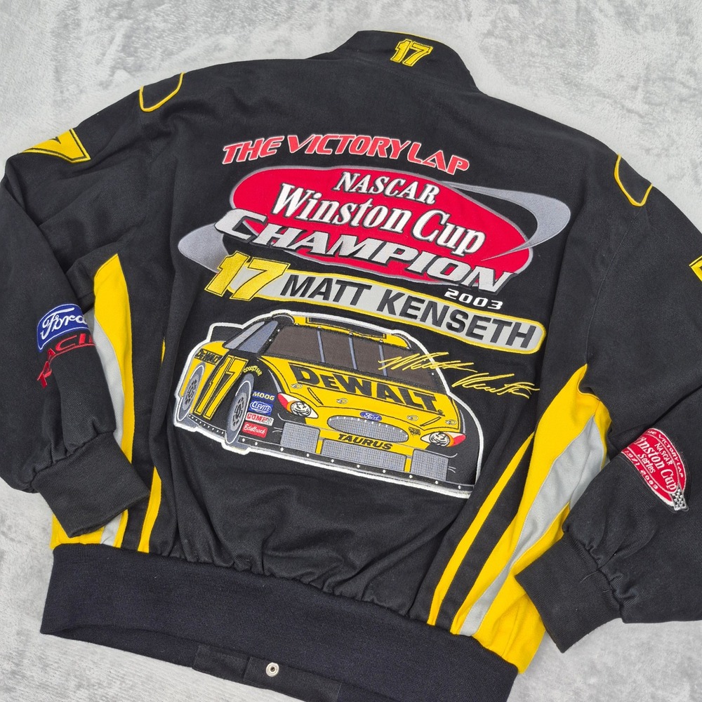 Vintage Matt Kenseth DeWalt NASCAR 2003 Winston Cup Champion Jacket Men M Racing